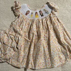 Disney Beauty and the Beast Sweet Carolina Smock Dress size 18 months.
